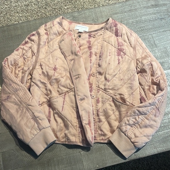 Marrakech Tie-dye Quilted Bomber Jacket Button Front M - Picture 8 of 13